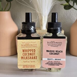 2 Coconut Wallflower Refills by Bath & Body Works